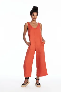 RAVENS VIEW IBIZA RAVENS VIEW IBIZA Damen vegan Jumpsuit Menorca Terracotta Orange – Produktbild 1 von 1