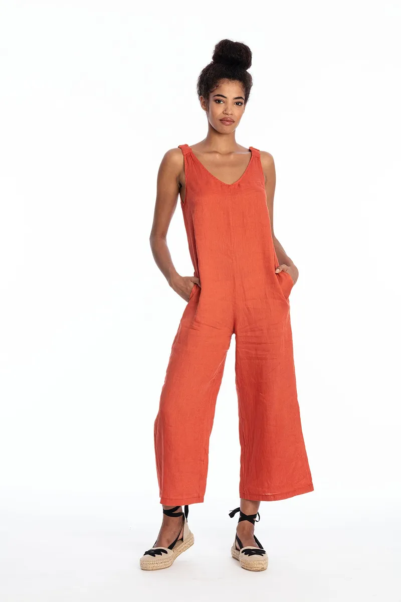 RAVENS VIEW IBIZA RAVENS VIEW IBIZA Damen vegan Jumpsuit Menorca Terracotta Orange, Orange, – Produktbild 1 von 2