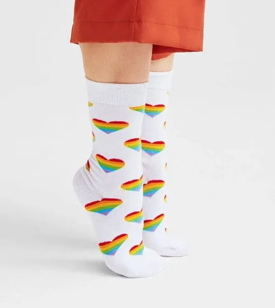 Natural Vibes Natural Vibes Rainbow Heart Socken aus Biobaumwoll-Mix, Mehrfarbig, – Produktbild 2 von 4