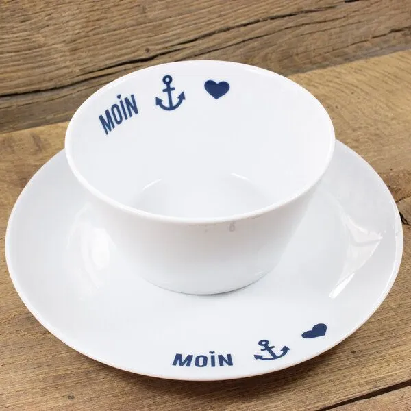 Bow & Hummingbird Bow & Hummingbird Porzellanschale Moin-Anker-Herz – Produktbild 3 von 3