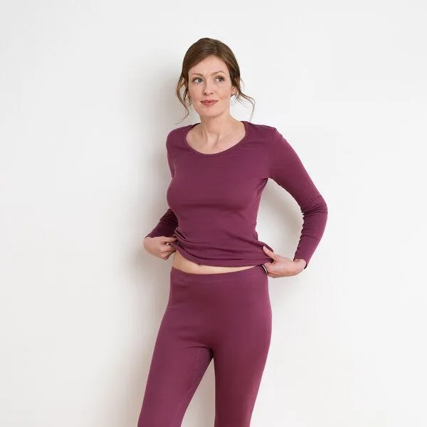 Living Crafts Living Crafts Langarm-Shirt - JOHANNA, Dark rose, – Produktbild 1 von 2