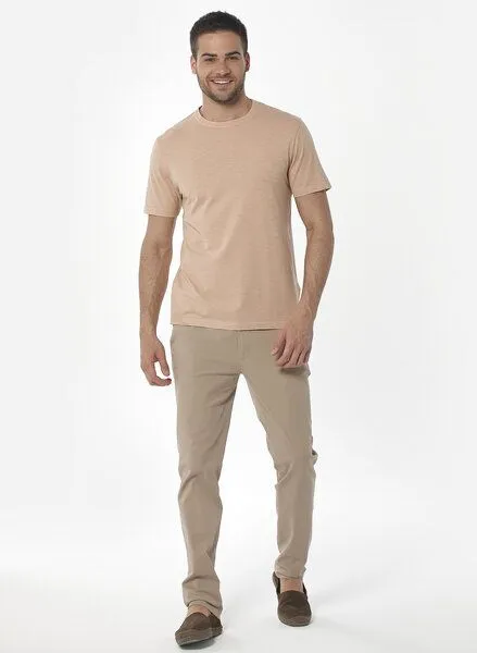 ORGANICATION ORGANICATION Chino-Hose aus Bio-Baumwolle, Natur(beige), – Produktbild 2 von 3