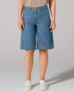 HempAge Hempage Damen vegan Jeansshorts Mit 5 Taschen Uniblue – Produktbild 1 von 1