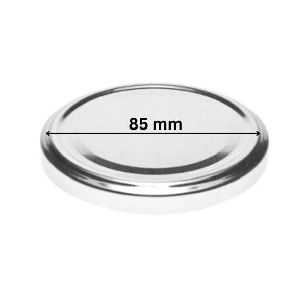 mikken mikken 25 Ersatzdeckel TO82 Ø 8,5 cm Schraubdeckel für Marmeladen- & Einmachgläser, Silber, – Produktbild 2 von 3
