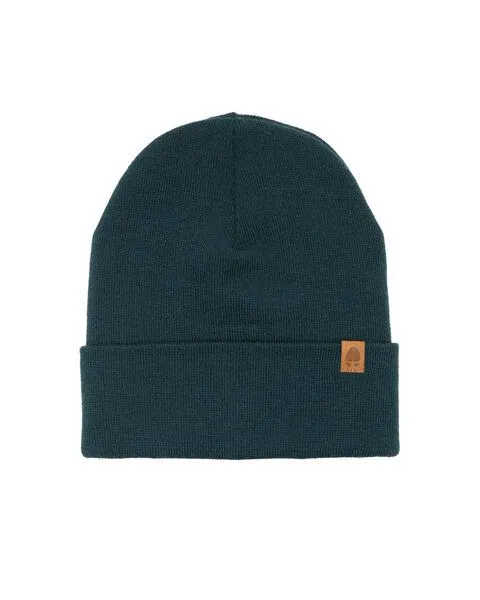 Kopyto Kopyto WOLF - Glatte Zweilagige Beanie Mütze aus 100% RWS-Merinowolle, Dunkelgrün, – Produktbild 1 von 5