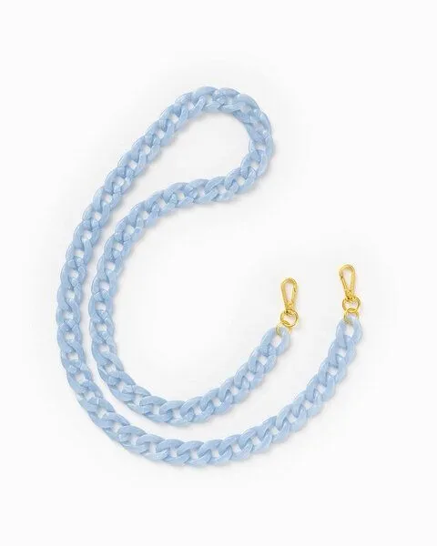 Woodcessories Woodcessories Change - Chunky Harz Resin Kette mit Karabiner versch. Farben & Größen, Blau gold, – Produktbild 1 von 1