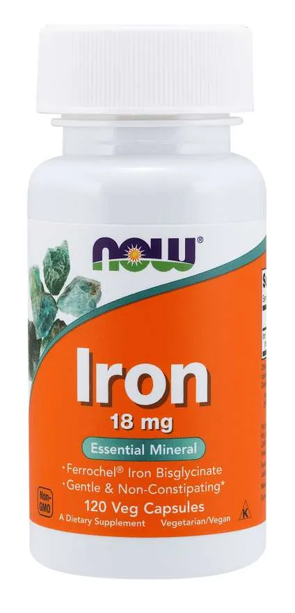 Now Foods Now Foods Eisen 18 mg 120 Kapseln – Produktbild 1 von 1