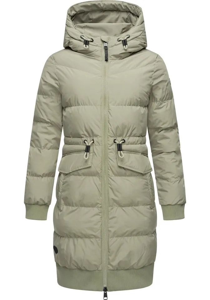 ragwear ragwear Steppmantel Briosh Wasserdichter Damen Wintermantel mit Kapuze, Gelb|grün, – Produktbild 2 von 4