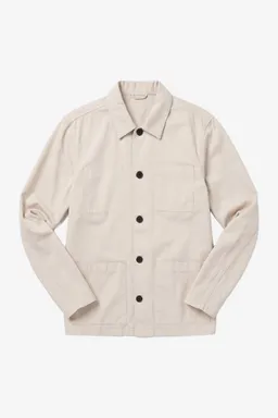 KnowledgeCotton Apparel KnowledgeCotton Apparel Herren vegan Overshirt Twill Light Hellgrau – Produktbild 1 von 1