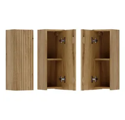 Lomadox Hängeschrank NEWPORT-56-EVOKE 20 cm breit mit 1 Tür, Eiche mit gerillter Front – Produktbild 1 von 1