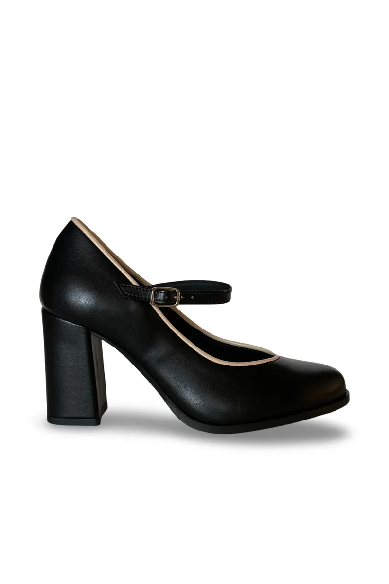 NAE NAE Damen vegan Pumps Martina Schwarz, Schwarz, – Produktbild 2 von 2