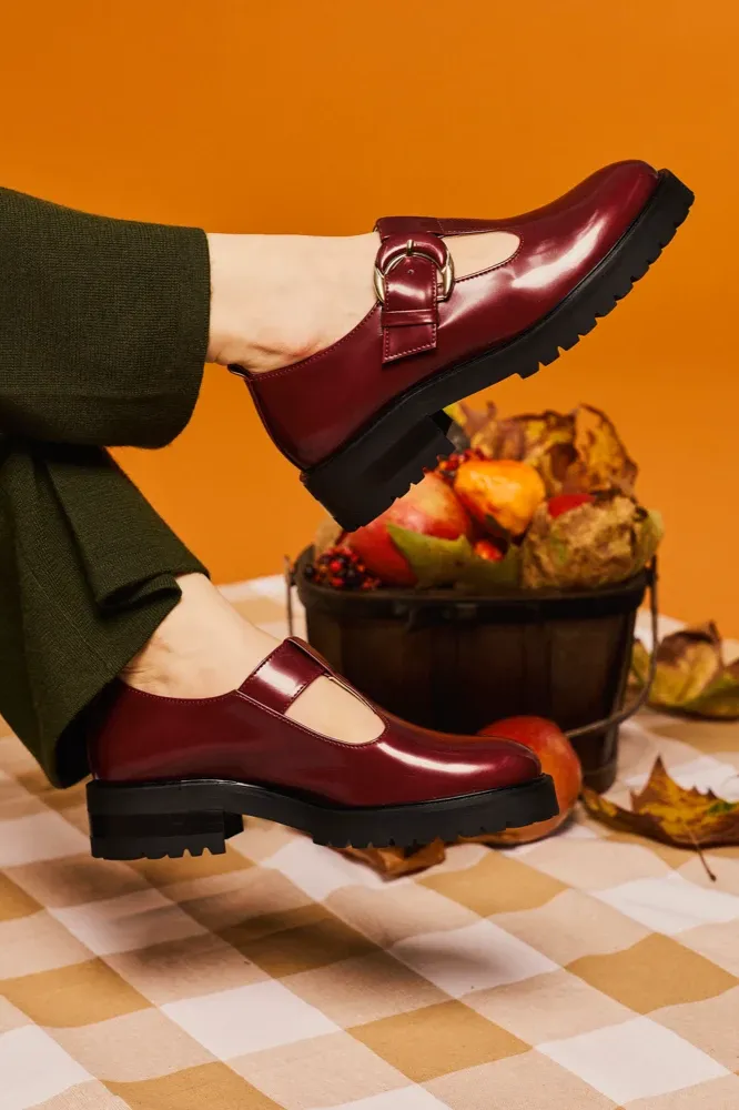 Minuit Sur Terre Minuit Sur Terre Damen vegan Schuhe Courtoise Rubinrot, Rot, – Produktbild 2 von 2