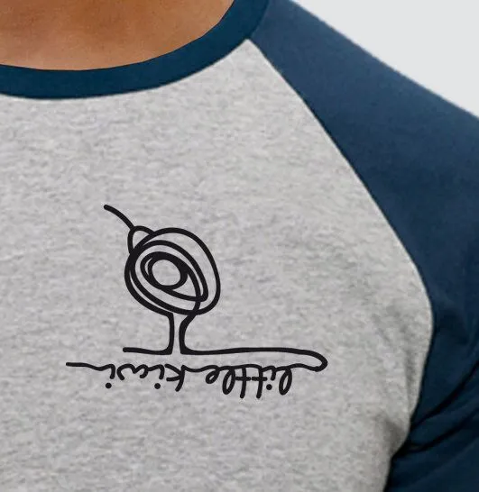 little kiwi little kiwi Herren T-Shirt, "Kleiner Kiwi", Navy/Heather Ash – Produktbild 3 von 3