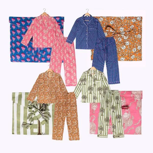 KIKOONI KIKOONI Baumwoll Pyjama "Sleepy K", Marigold bloom, – Produktbild 2 von 4