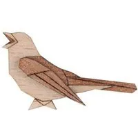 BeWooden BeWooden Holzbrosche Nightingale Brooch – handgefertigte Holz-Brosche mit Nachtigallenmotiv – Produktbild 1 von 1