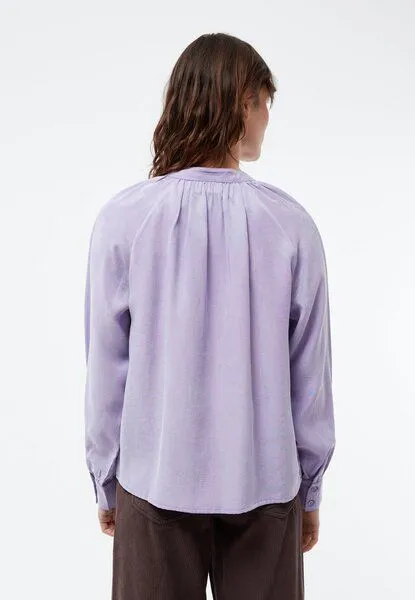 Givn Berlin Givn Berlin Bluse GBSMILLA mit Puffärmeln aus TENCEL mit Peach-Effekt, Rose, – Produktbild 8 von 8
