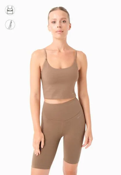 ORGANICATION ORGANICATION TARRA | Crop-Top aus Bio-Baumwolle, Gravel, – Produktbild 1 von 3