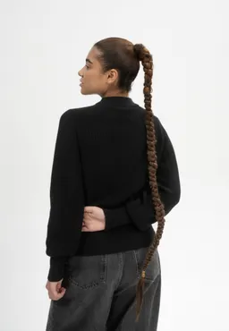 MELA MELA Damen vegan Strickpullover Riya Schwarz – Produktbild 1 von 1