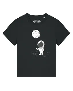 watapparel watapparel T-Shirt Frauen Kleiner Astronaut mit Luftballon – Produktbild 1 von 1