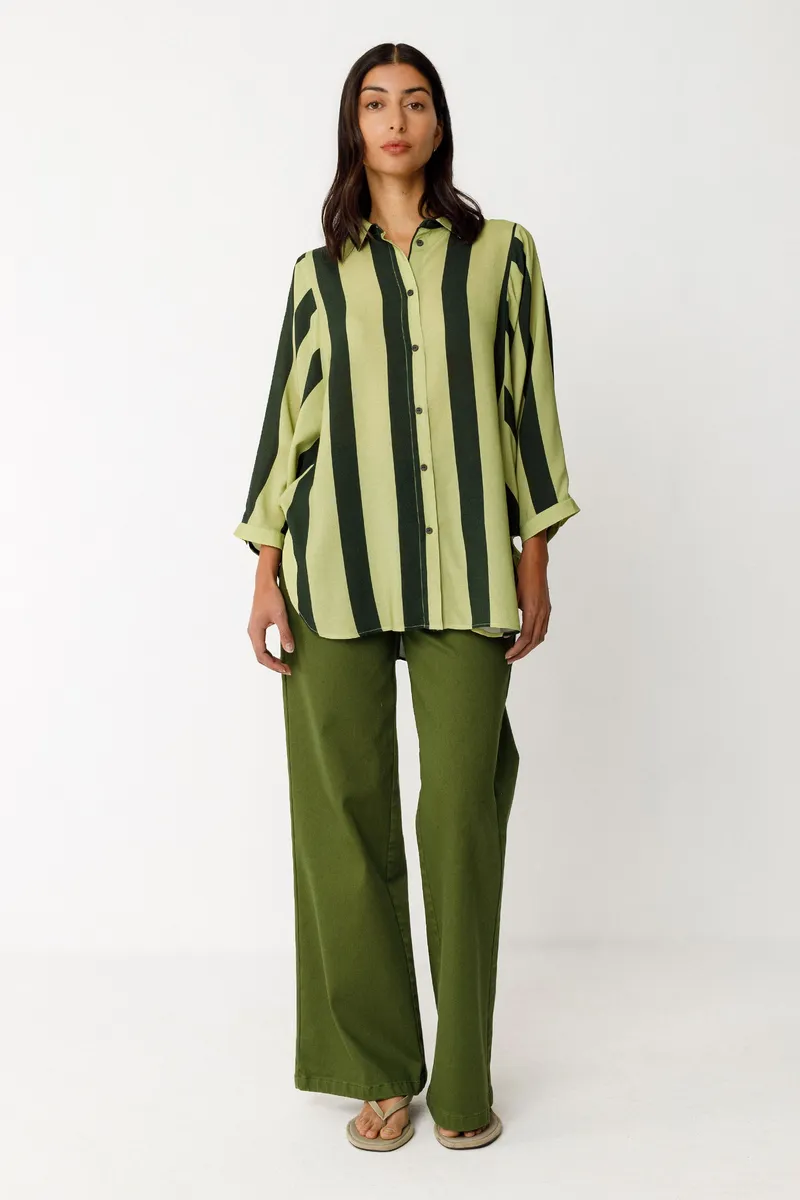 SKFK SKFK Damen vegan Shirt Katrin Grün, Dunkelgrün, – Produktbild 2 von 2