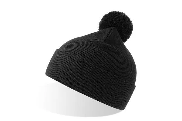 Atlantis Headwear Atlantis Headwear Atlantis Wind Beanie Mütze Bommelmütze 8 Farben, Schwarz, – Produktbild 2 von 3