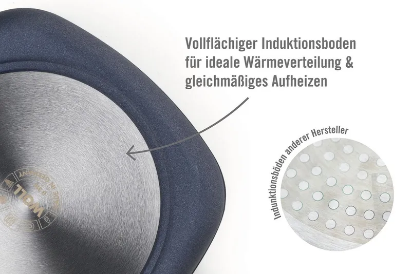 Woll Woll Bratpfanne MADE IN GERMANY - Eco Logic QXR Guss-Pfanne viereckig, Aluminiumguss (1-tlg), Diamond-QXR - Beschichtung, Schwarz, – Produktbild 3 von 5