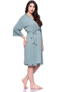 Milchshake Milchshake Kimono Morgenmantel aus Tencel Modal Jersey – Produktbild 1 von 1