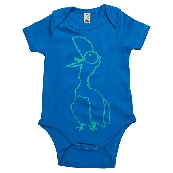 HANDGEDRUCKT HANDGEDRUCKT "Schreihals" Baby Body, Brightblue, – Produktbild 1 von 3