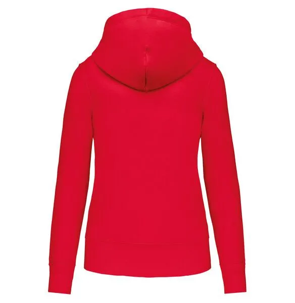 Greenspired Greenspired Umweltfreundliches Kapuzensweatshirt mit Zip für Damen 280g/m² XS-XXL, Rot, – Produktbild 2 von 2