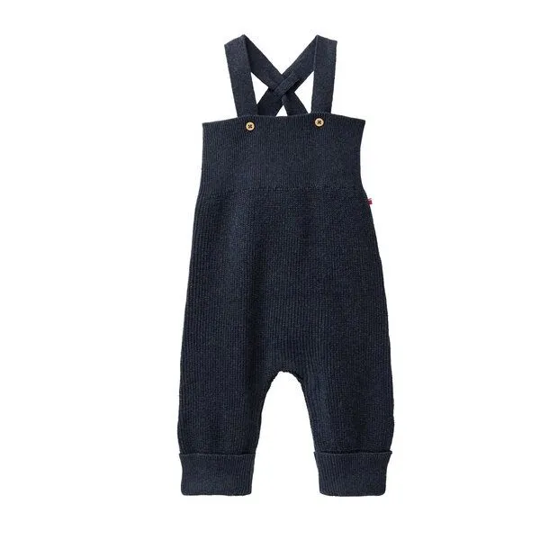 People Wear Organic People Wear Organic Strick Latzhose, blau mélange, Bio-Baumwolle – Produktbild 1 von 1