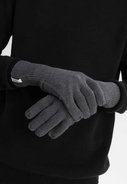 MELA MELA Bundle Feinstrick Balaklava CHARVI + Strick Handschuhe RISHI, Anthrazit melange, – Produktbild 4 von 4