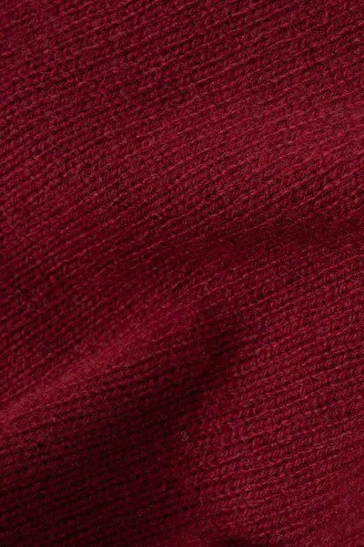 Rifò - Circular Fashion Made in Italy Rifò - Circular Fashion Made in Italy Stehkragenpullover aus recycteltem Kaschmir Modell: Clemente, Rot (red vinaccia), – Produktbild 4 von 5