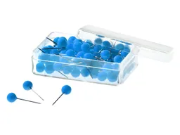 100 Stk. Moderationsnadeln blau 6x15 mm – Produktbild 1 von 1