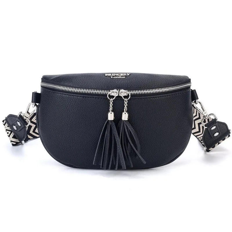 Princely London Umhängetasche Tasche Diana – Elegante Crossbody Tasche, Schwarz, – Produktbild 2 von 5