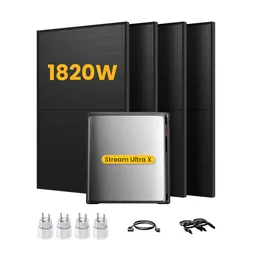 EcoFlow EcoFlow Stream Ultra X, All-in-One Speicher für Balkonkraftwerke, mit 4 x 455 Bifaziale Solarmodule, by Powerness - Stream Ultra X | 3840Wh / 4 x Smart Plug / Selbstabholung – Produktbild 1 von 1