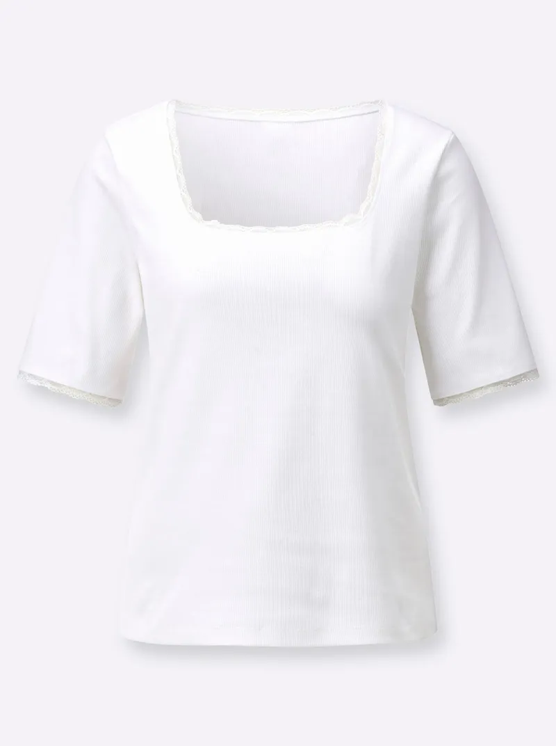 Witt Spitzenshirt ecru, Ecru, – Produktbild 2 von 2