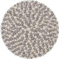 myfelt myfelt Filzkugelteppich rund, 100% Schurwolle, Steinoptik hell (ernie), – Produktbild 1 von 1