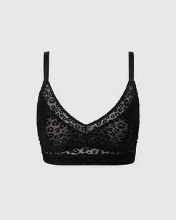 Understatement Understatement Damen vegan Bh Mit Netz-Stützfunktion Schwarz Mit Leopardenmuster – Produktbild 1 von 1