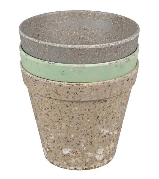 Pretty Things Pretty Things Übertopf Jungle Fever aus Weizenstroh & Bambusfasern, Pepper grey, – Produktbild 4 von 4