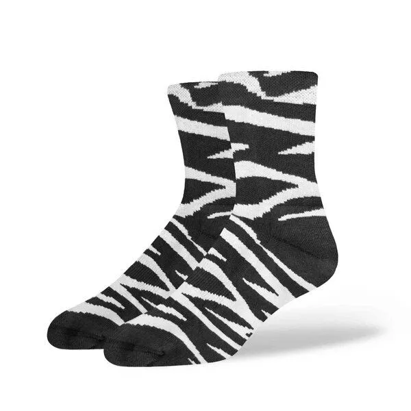 SOXN SOXN ZEBRA QUATER / Socken aus Bio-Baumwolle / Prewashed - Vorgewaschen für lange Haltbarkeit in Schwarz und Weiss, Schwarz, – Produktbild 1 von 2