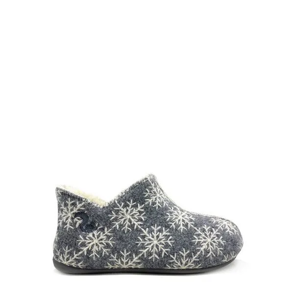 thies Veganer Kids Snow Slipper Boot "thies ® PET" aus recycelten Flaschen, Light grey (hell grau), – Produktbild 1 von 4