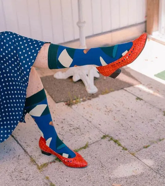 DillySocks DillySocks Socken Chateau Fiasko aus Biobaumwoll-Mix, Blau, – Produktbild 4 von 4