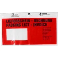 250 Lieferschein- und Dokumententaschen DIN lang aus Recycling-Polyethylen – Produktbild 1 von 1