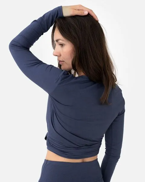 Lotuscrafts Lotuscrafts Amina Wrap Top, Midnight blue, – Produktbild 2 von 4