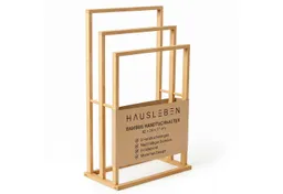 hausleben Handtuchhalter Handtuchhalter Bambus, 3 Handtuchstangen, Freistehender 42×24×77 cm, Freistehend, 42×24×77 cm – Produktbild 1 von 1
