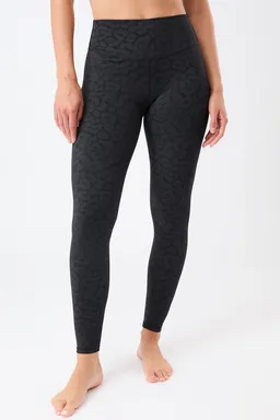 mandala MANDALA Damen vegan Leggings Monoprinted Tights Leo Schwarz – Produktbild 1 von 1