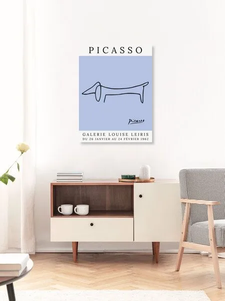 Photocircle Photocircle Poster / Leinwandbild - Picasso Hund – violett – Produktbild 3 von 4