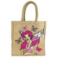 Domelo Domelo Kinder Handtasche Mädchen Jute Tasche kleine Schultertasche mit Fee Motiv – Produktbild 1 von 1