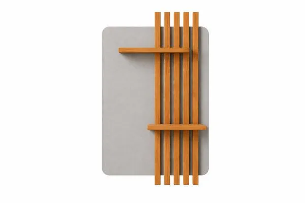 Living Oak Living Oak Wandregal Eiche No.06, Lichtgrau, – Produktbild 3 von 4