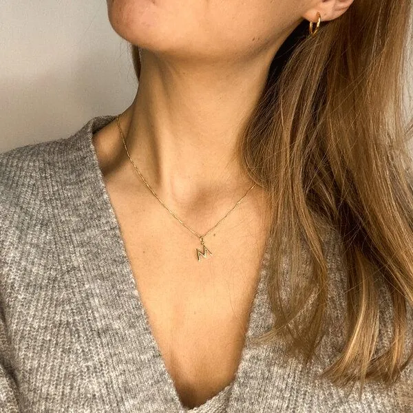 MOANINA MOANINA Anhänger Buchstaben Initialen 14k Echtgold, Gold, – Produktbild 2 von 4